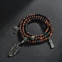 'The Way of Nature' Necklace - 6.2mm Natural Lightning - Struck Jujube Wood Beads - Rare Taoist Ritual Tool for Purification & Supreme Protection - Buddhabelief