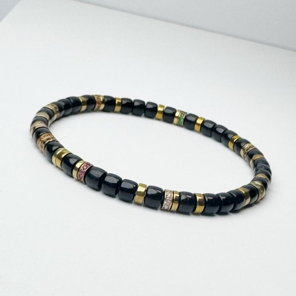 Black Gold Coconut Shell Bracelet – 5.4mm Tibetan Spiritual Mala - view 2