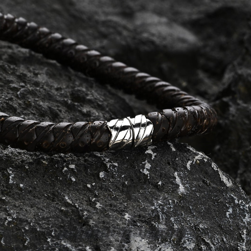 Primordial Void Black Gold Star Moon Mala - Hand Carved Cosmic Energy Bracelet - Buddhabelief