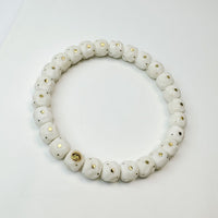Handmade White Bodhi Gold Bracelet - Buddhabelief