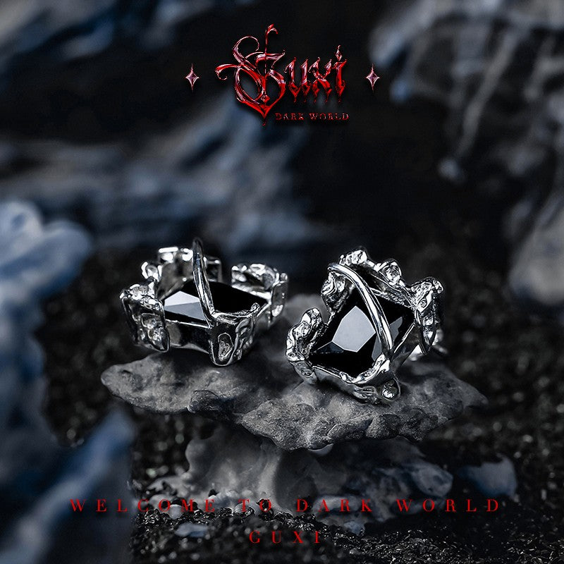 Eternal Day 925 Silver Gothic Ear Studs — view 2