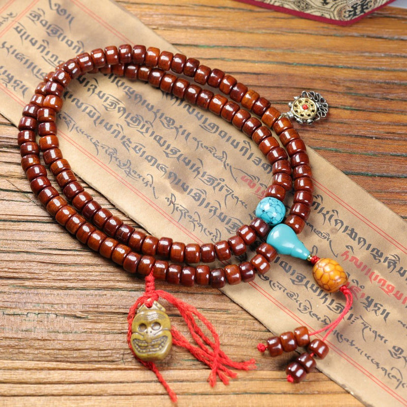 Antique 108 Yak Bone Mala – Vintage Tibetan Prayer Beads for Grounding & Spiritual Connection | Monk-Blessed | Buddhabelief