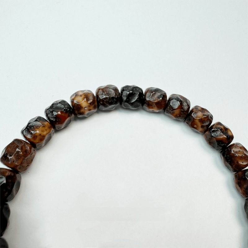 Natural Black Gold Jade Star Moon Bodhi Bracelet | Handcrafted Invisible Unified Circle Design - Buddhabelief
