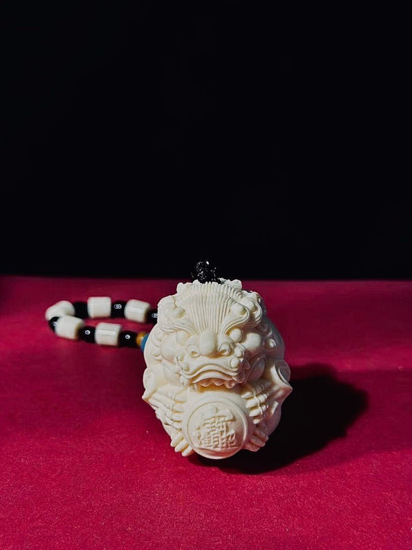 Ruyi Pi Xiu Ivory Nut Carving | Hand-Carved Wealth Sculpture