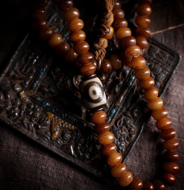 108 beads of natural yak bone prayer beads - Buddhabelief
