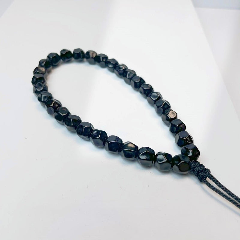 Chocolate Bracelet | Vajra Collection, a fully hand - carved chocolate and black gold coconut palm bracelet - Buddhabelief
