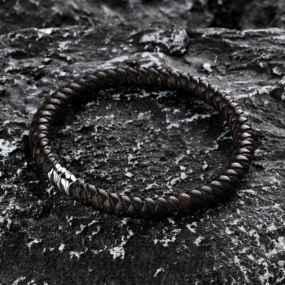 Primordial Void Black Gold Star Moon Mala - Hand Carved Cosmic Energy Bracelet - view 3
