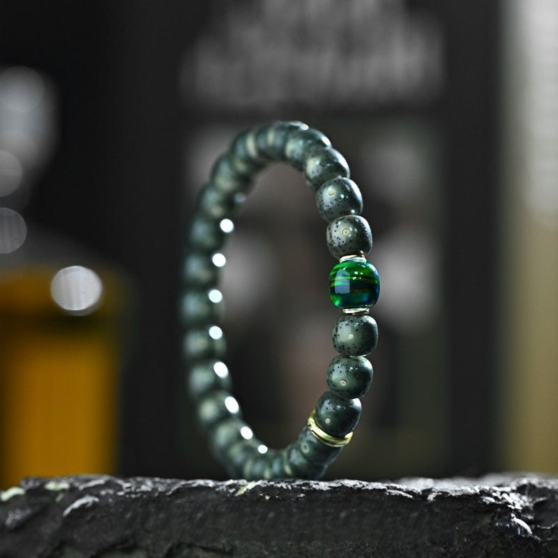 'Green Fairyland' Star Moon Bodhi Bracelet - Adorned with Imperial Green Jadeite - Enchanted Talisman for Growth & Serenity - Buddhabelief