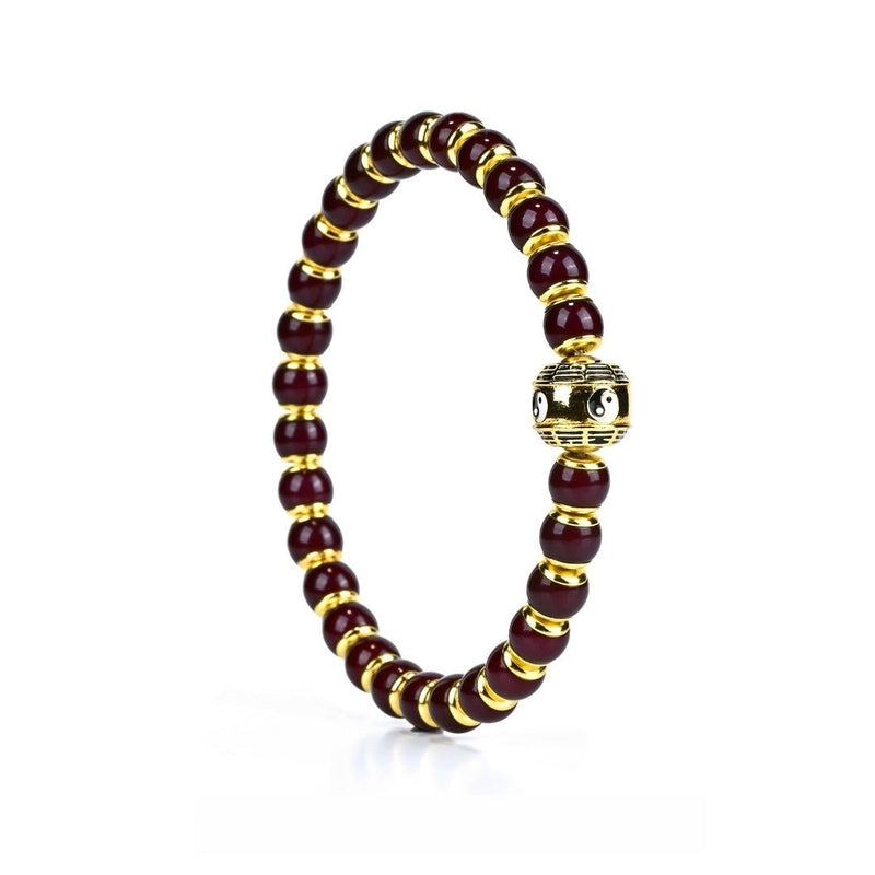 "Purple Flame Alchemy Cauldron" Original Design - Hand - Inlaid Bodhi Root Mala - Monk - Blessed Spiritual Bracelet for Energy Transformation & Inner Alchemy - Buddhabelief
