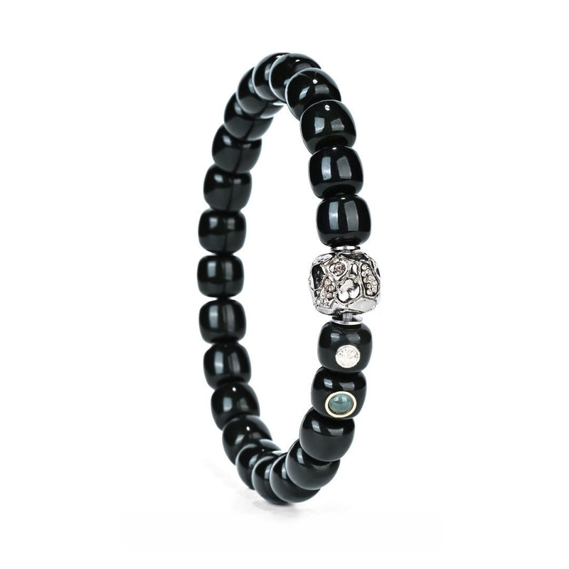 「Wood Element Vitality」Aged Bodhi Root Mala Bracelet - Old - Craft 98 Beads with Earth Vein Stone Accent for Growth & New Beginnings - Buddhabelief