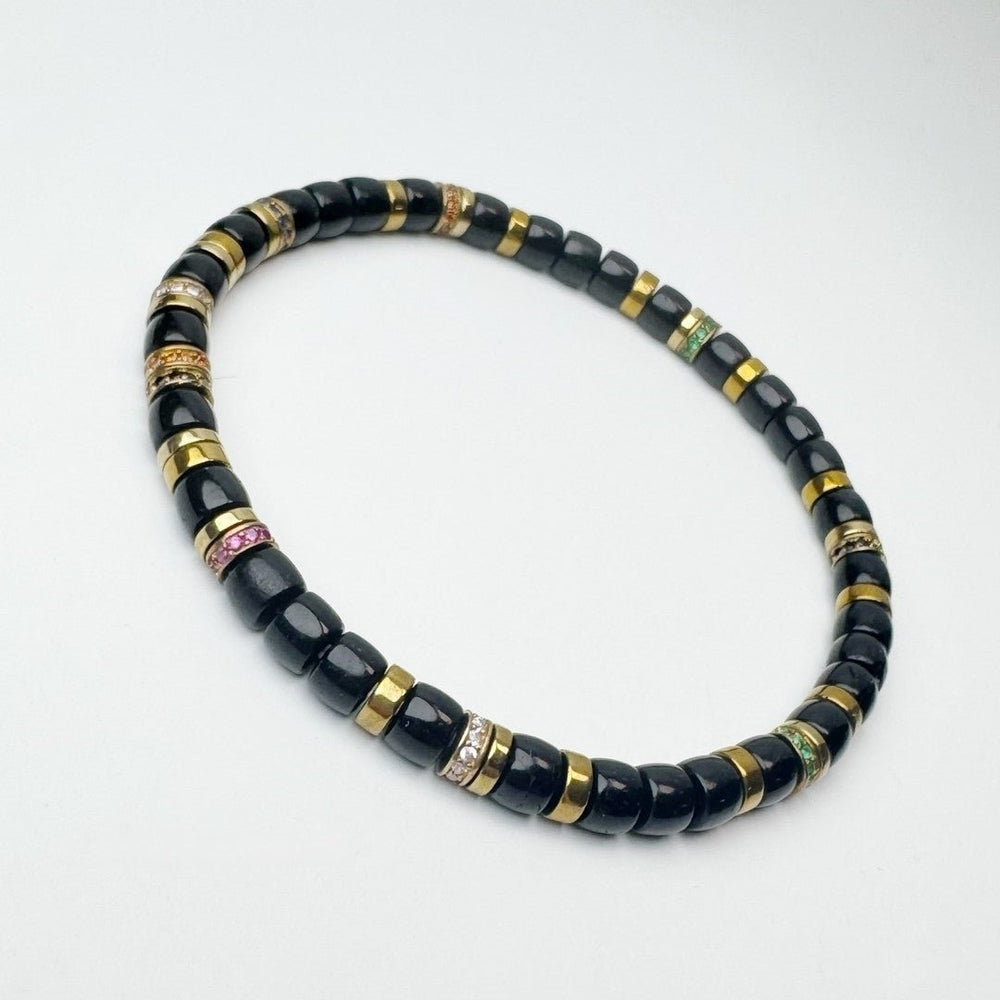 Black Gold Coconut Shell Bracelet – 5.4mm Tibetan Spiritual Mala - view 3