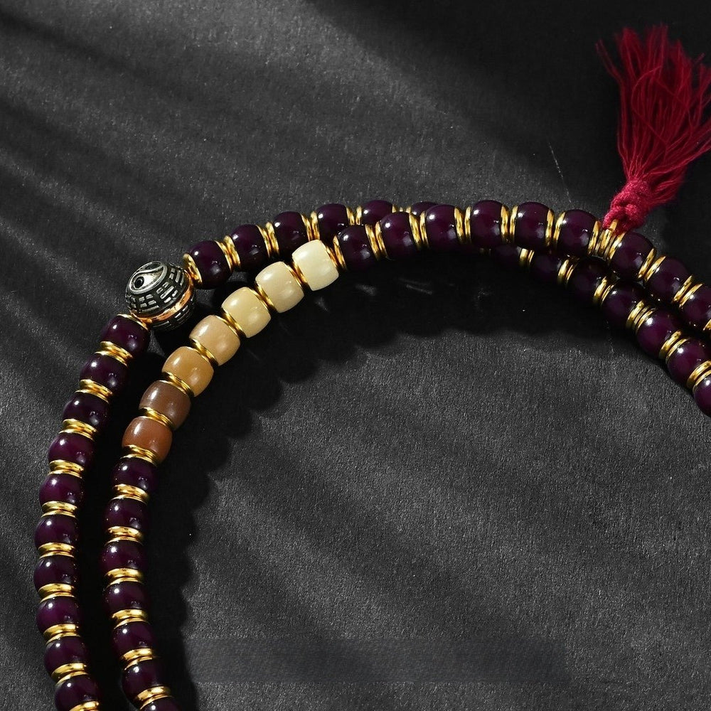 Violet Thunder Bodhi Necklace – Taoist Beads for Energy & Purity — view 3