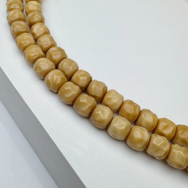 8×7mm Cheese - Style Formless Dragon Spine Bodhi – 108pcs Sugar - Heart Handcrafted Long Mala - Buddhabelief