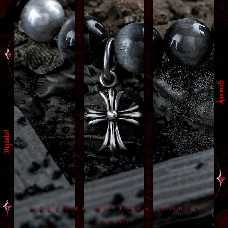 Phantom Realm Dark Retro Beaded Bracelet for Men — view 3