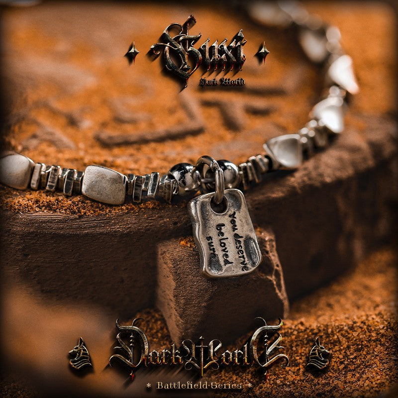 Proverbs Fragmented Bead 925 Silver Bracelet — view 3