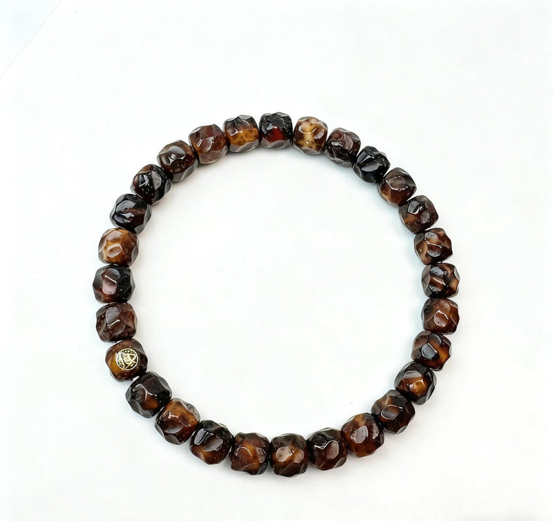 Natural Black Gold Jade Star Moon Bodhi Bracelet | Handcrafted Invisible Unified Circle Design - Buddhabelief