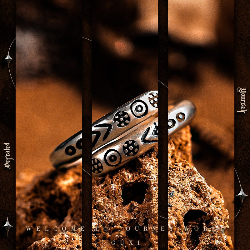 925 Silver Secret Verse Scroll Index Ring — view 3