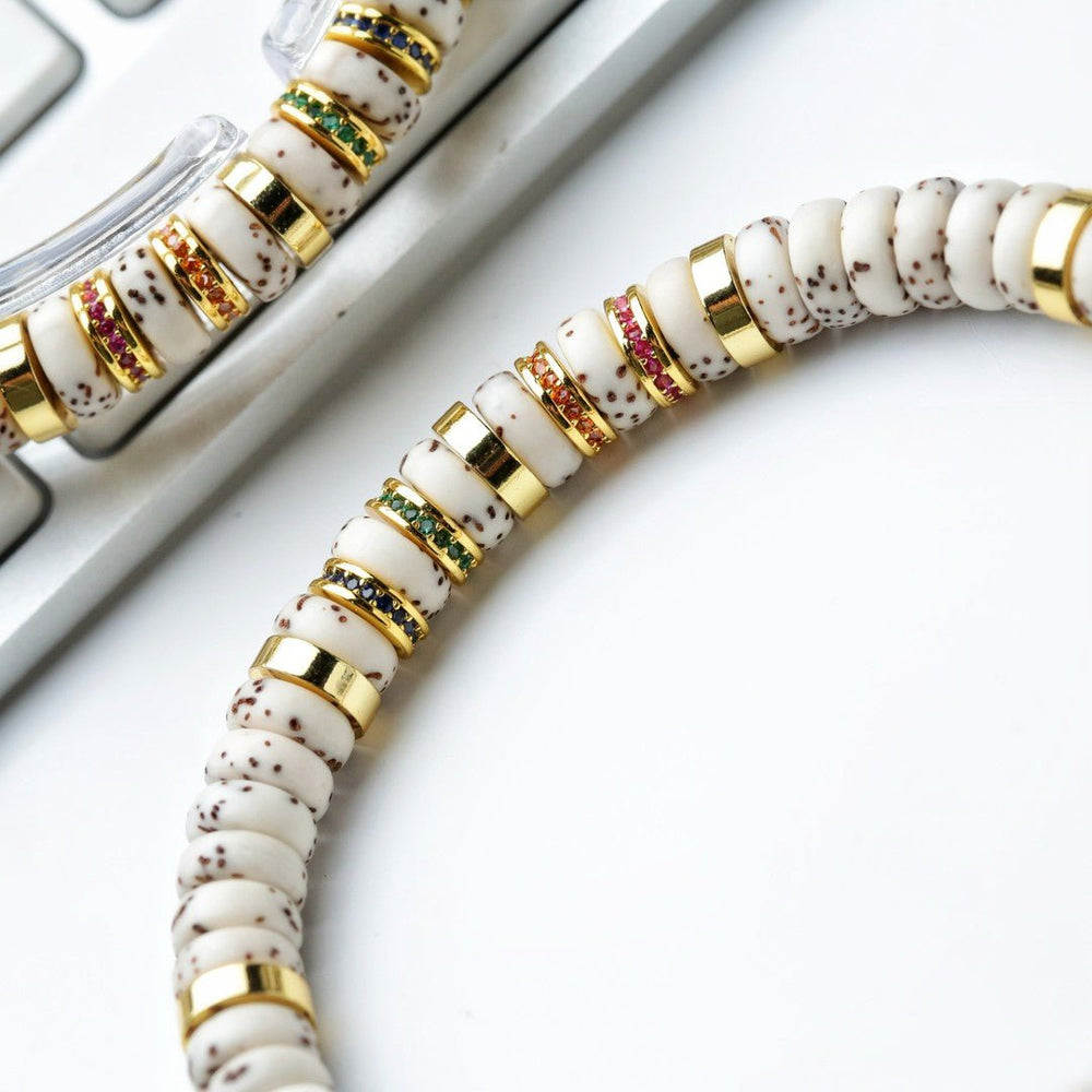 7mm Star Moon Bodhi 108 Beads | Four-Color Fugu Handcrafted Mala - view 3