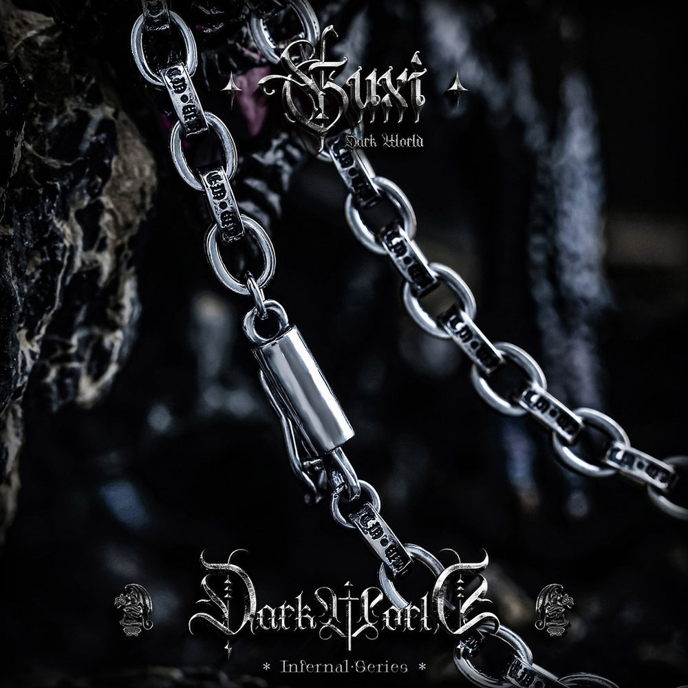 Dust Ember Punk 925 Silver Bracelet for Men — view 3