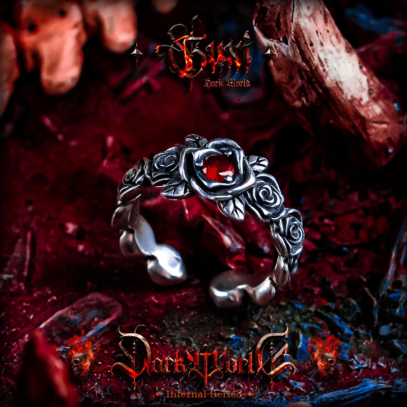 Withered Gothic 925 Silver Open Ring — view 3