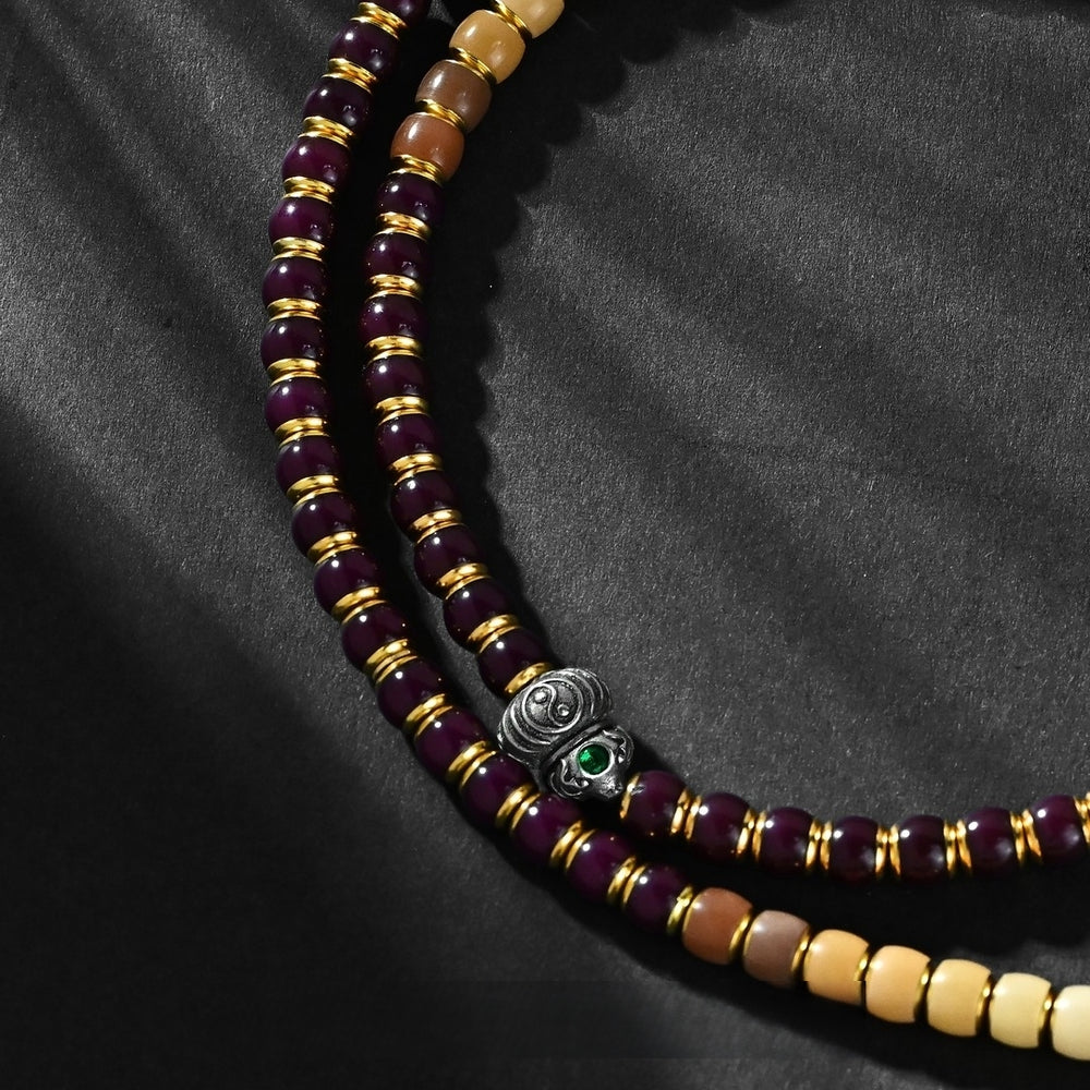 Violet Thunder Bodhi Necklace – Taoist Beads for Energy & Purity — view 4