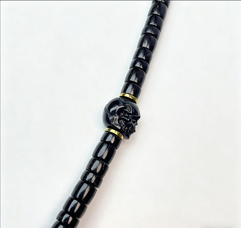 Tibetan 108 - Bead Coconut Tree Bead Bracelet | Handcrafted "Unequal Length" Two - Tone Design - Buddhabelief