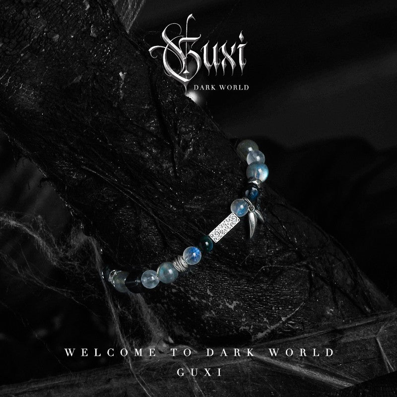 Secluded Realm Men's 925 Silver Beaded Bracelet — view 4