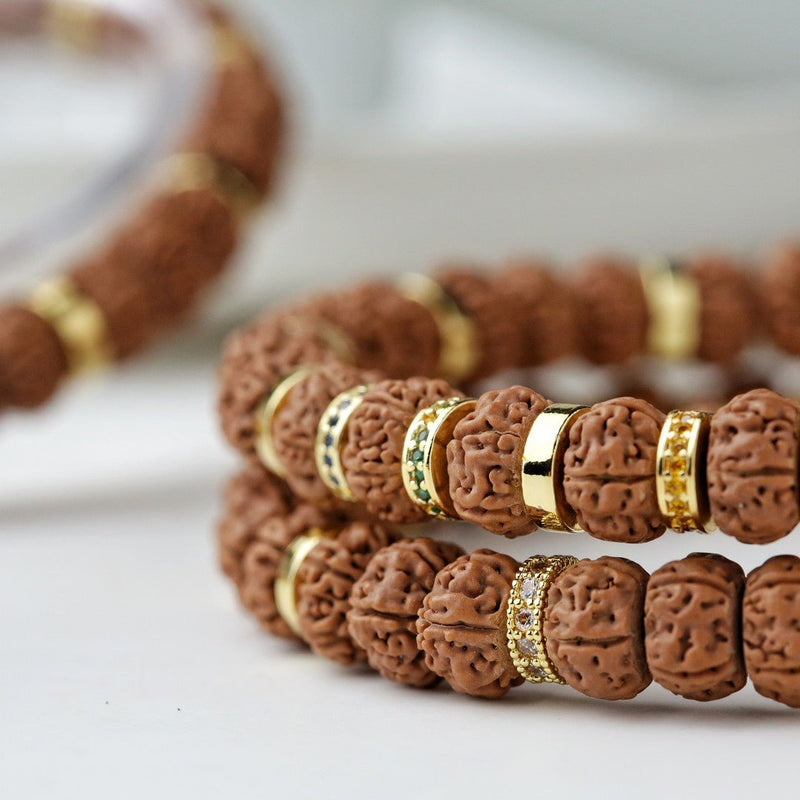 7mm Small Vajra Four - Color Bracelet – Exclusive High - End Indonesian Bodhi Mala, Handpicked for Patina & Style - Buddhabelief