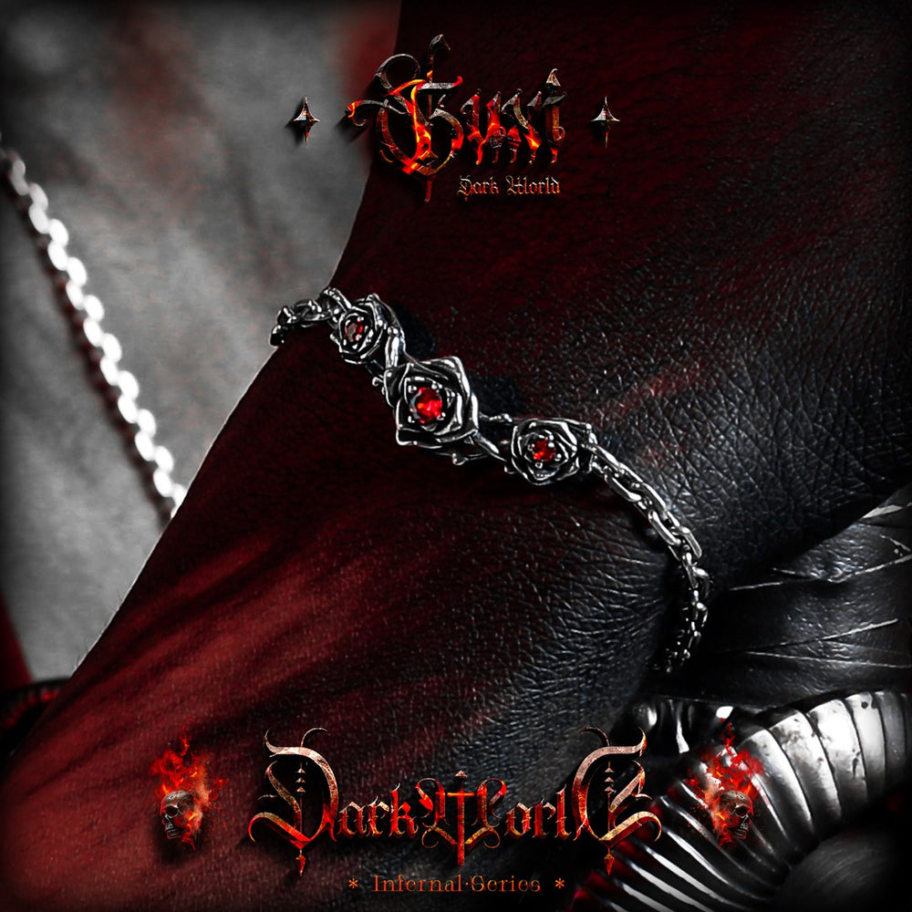 Thorned Rose 925 Silver Bracelet for Men — view 5