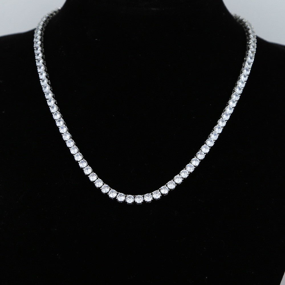 5A Zirconia Iced Chain - Hip Hop Tennis Necklace - view 4