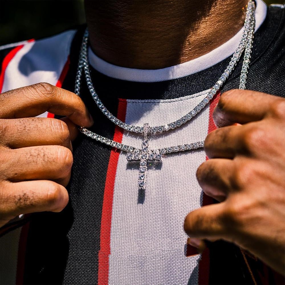5A Zirconia Iced Chain - Hip Hop Tennis Necklace - view 2