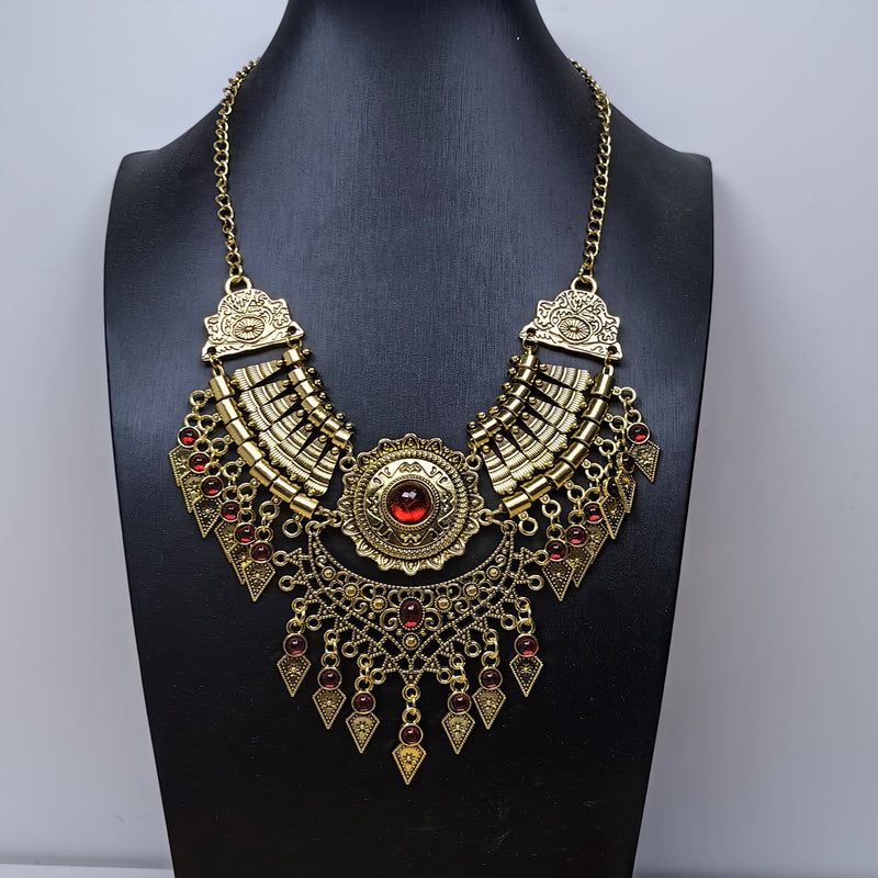 Handmade Tibetan - style Headpiece & Hair Accessory & Earrings Trio Set - Buddhabelief