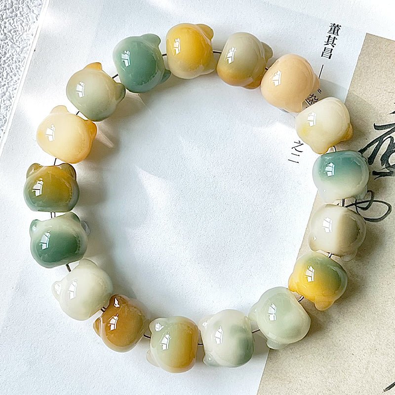 Cat's eye bodhi root bracelet - Buddhabelief