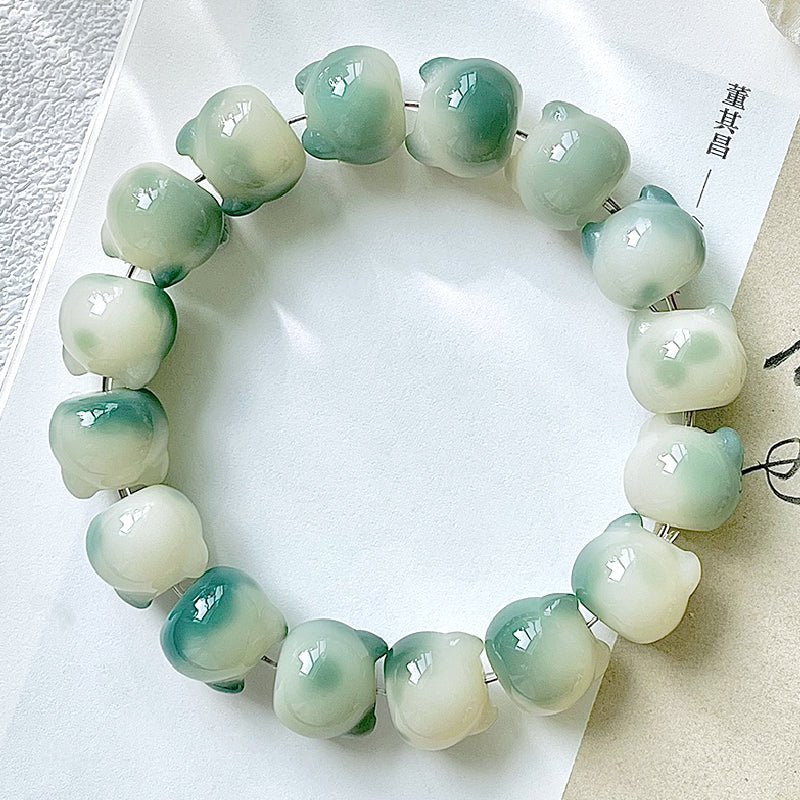 Cat’s Eye Bodhi Root Bracelet | Unique Spiritual Style - view 2