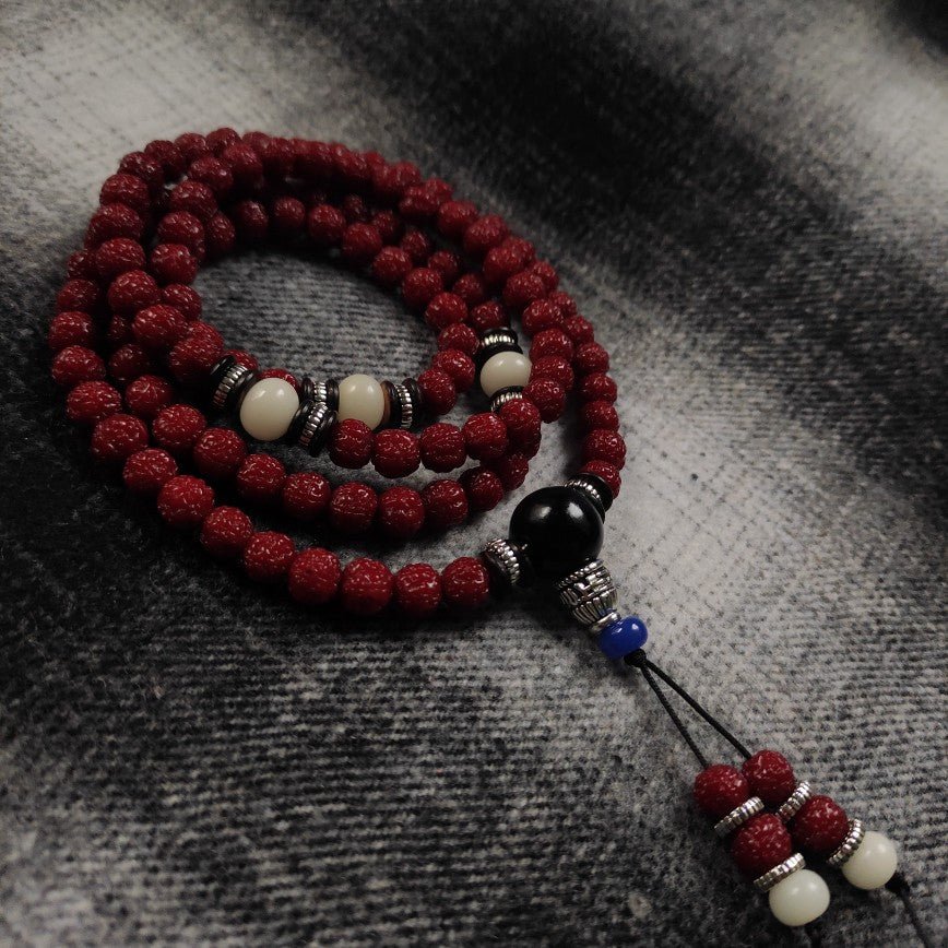 Monk-Blessed Vajra Bodhi Seed Mala (Jade-Polished) – 108 Prayer Beads for Meditation & Protection - view 5