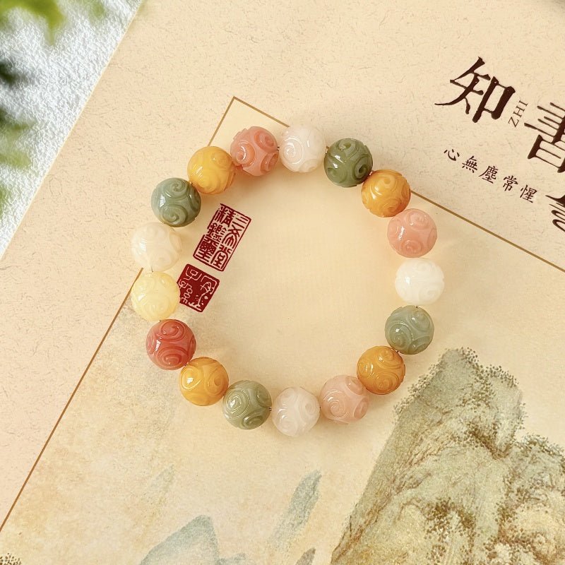 Multi - jeweled Bodhi Bead Bracelet - Buddhabelief