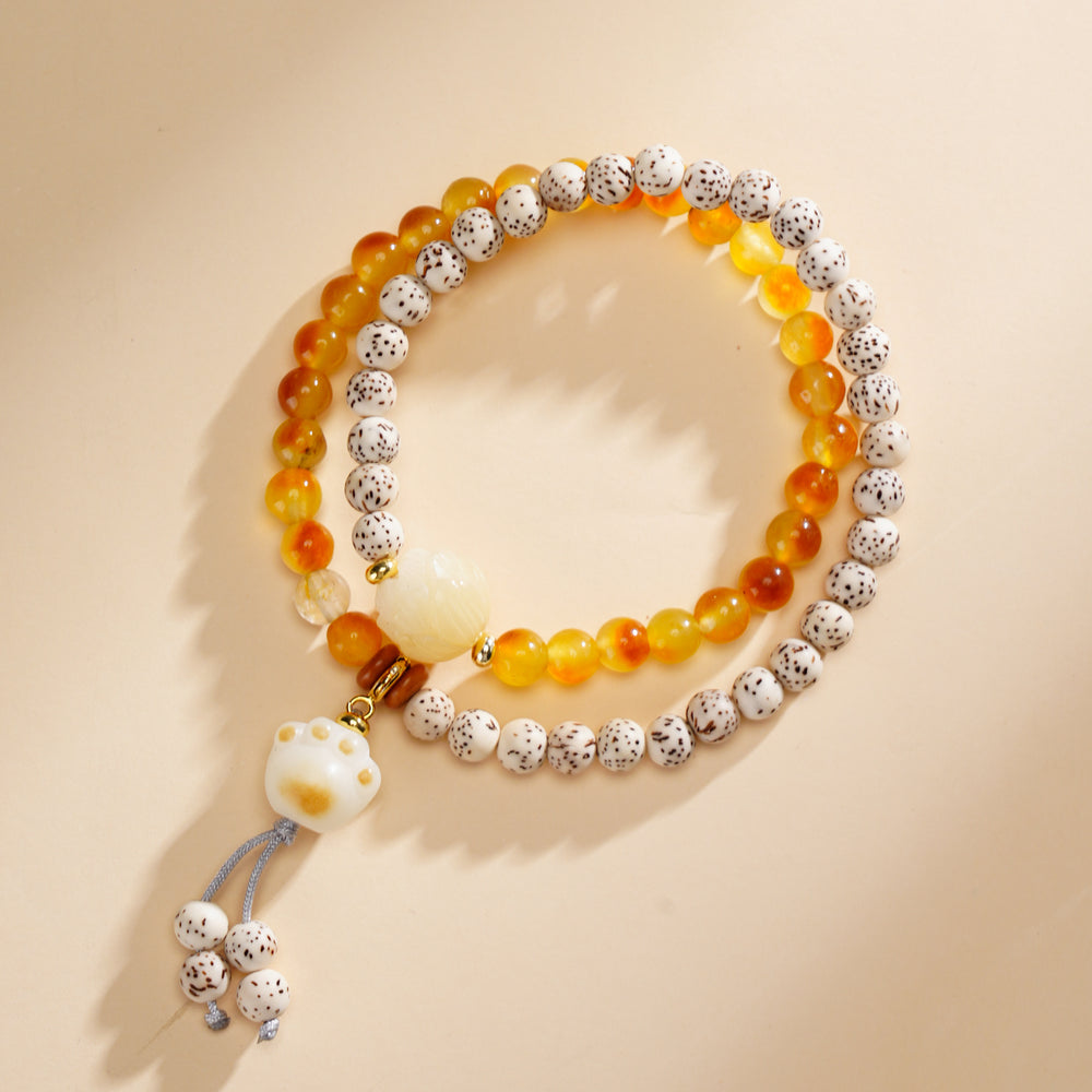 Star Moon Bodhi Mala | Agarwood Infused Beads - view 5
