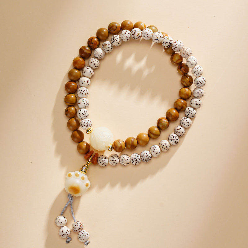 Buddhabelief Star Moon Bodhi Mala Beads with Agarwood Infusion | Handcrafted Prayer Beads for Calm, Protection & Spiritual Growth - Buddhabelief