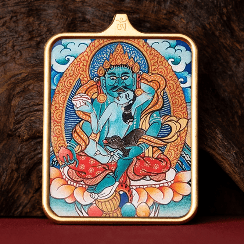 Tibetan Green Dzambhala Pendant | Fast Wealth & Growth — view 1