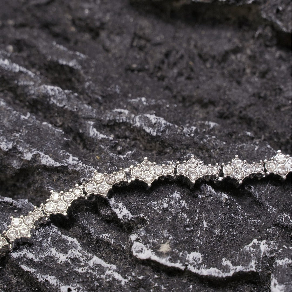 "Crown of Thorns" Iced Out Hexagram Pendant Necklace (Micro-Pave Streetwear Series) - view 5