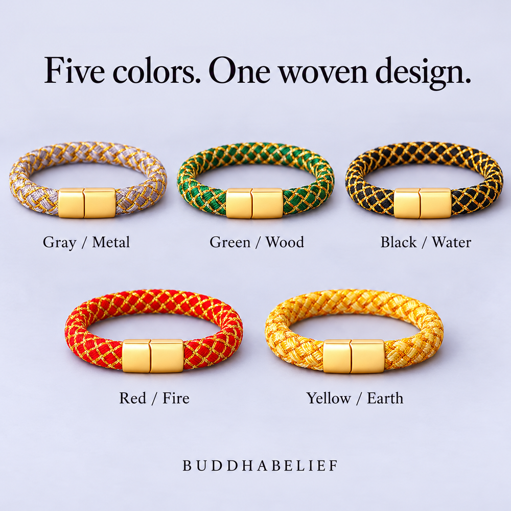 Five Elements Dragon-Scale Cord Bracelet - view 3