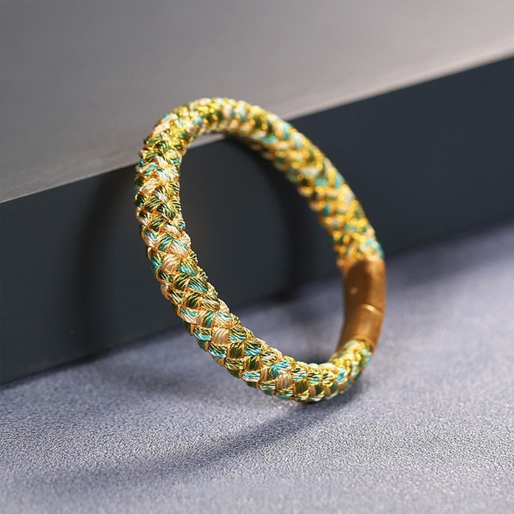 Handwoven Dragon-Scale Cord Bracelet for Energy Protection - view 2
