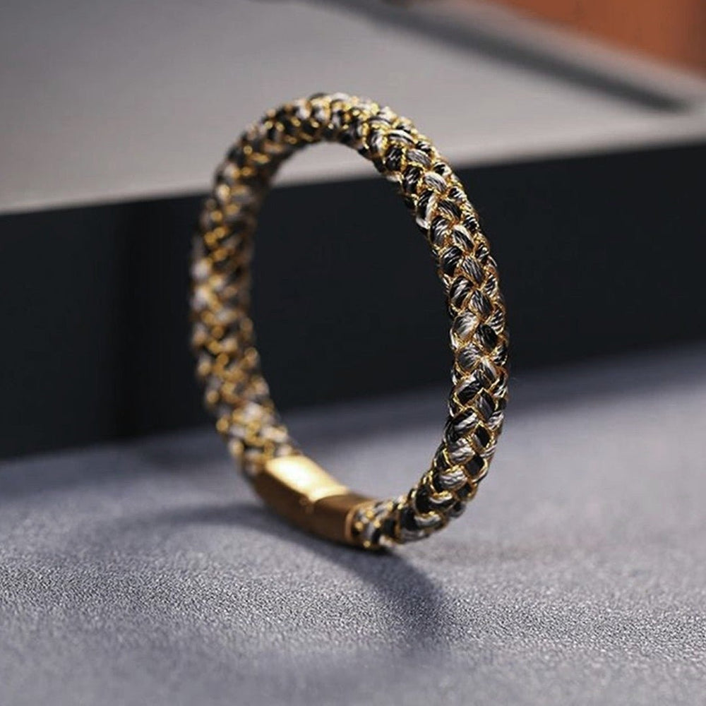 Handwoven Dragon-Scale Cord Bracelet for Energy Protection - view 4