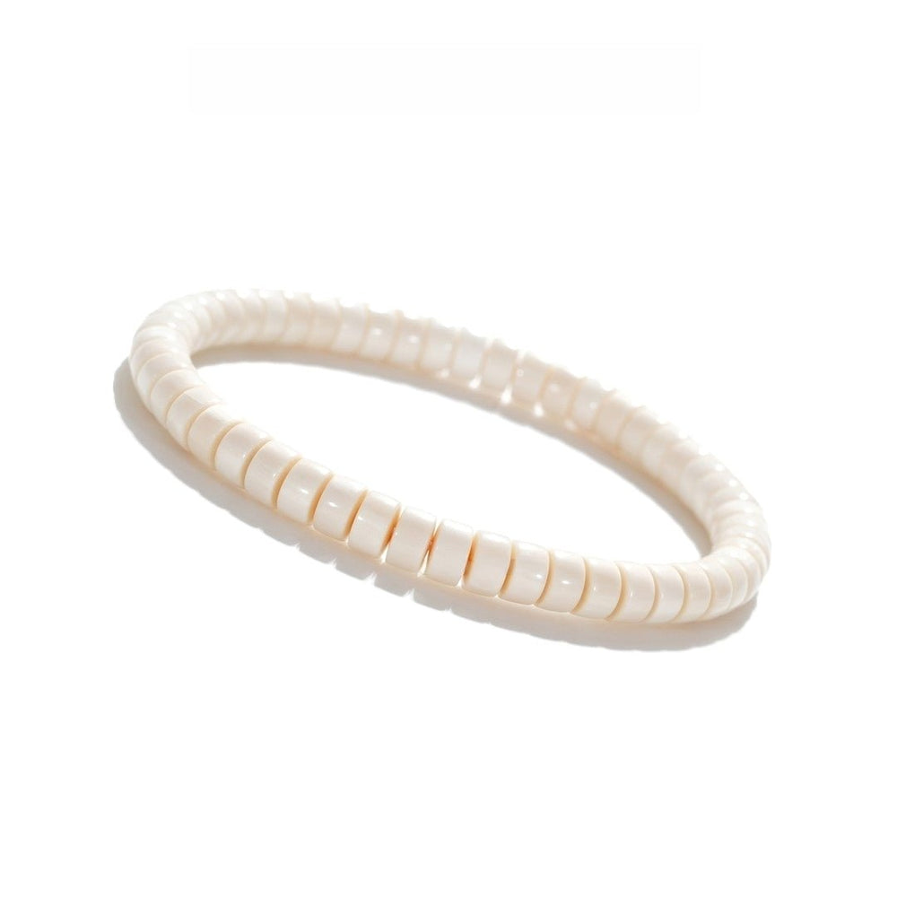 Mammoth Ivory Bracelet — 6mm Natural Fossil Beads | Healing Energy - view 1