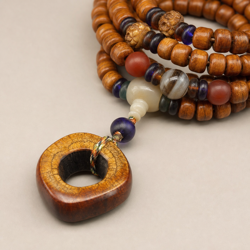 108 beads of original yak bone prayer beads - view 3