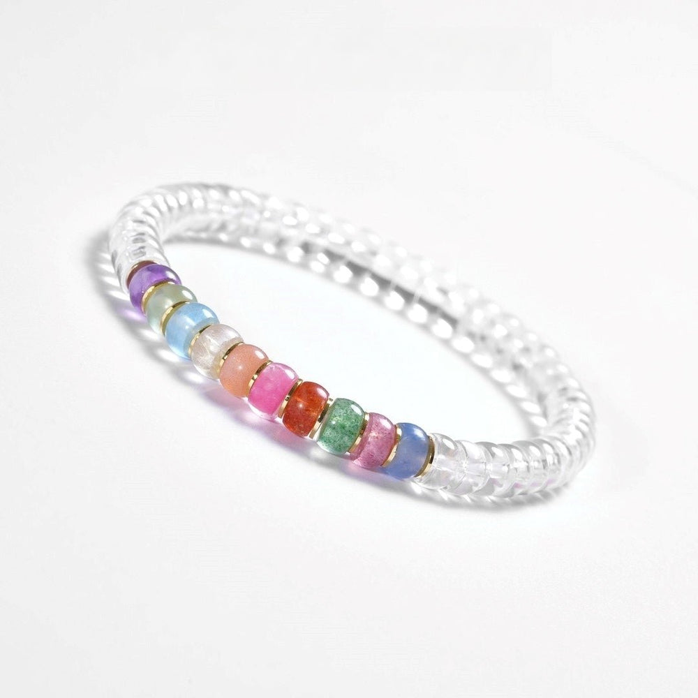 Rainbow Clear Quartz Bracelet — 6mm Natural Crystal | Shine Your Light - view 1