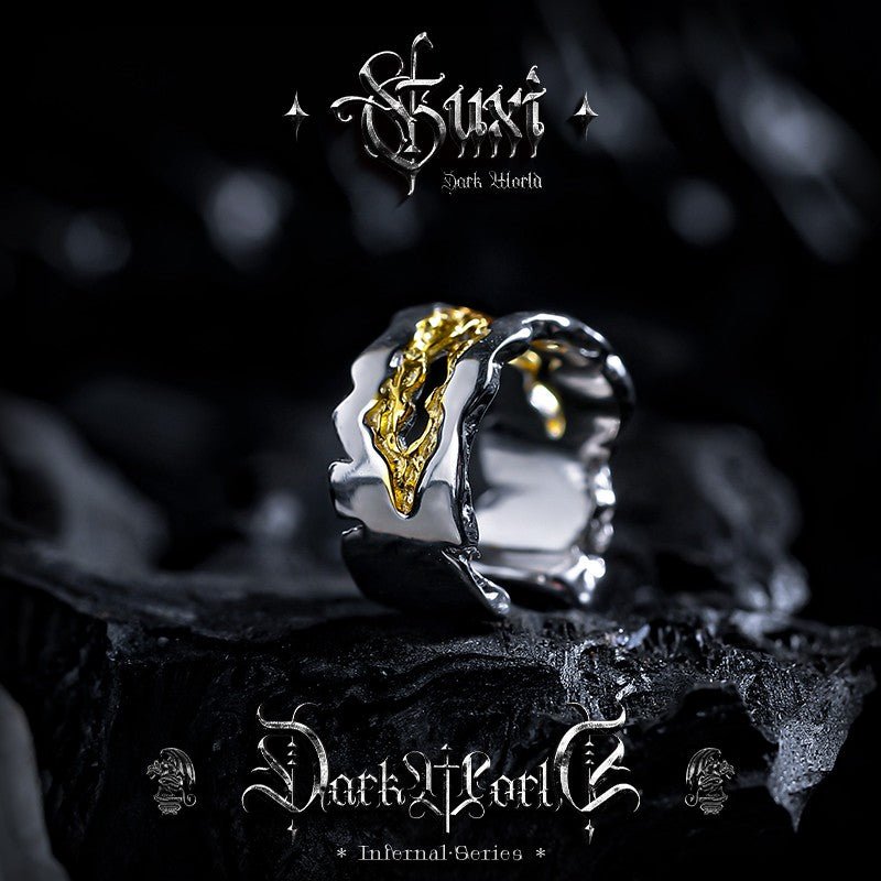 Skull Ear Cuff 925 Silver No Piercing - Gold Skull Diamond Cartilage - view 3