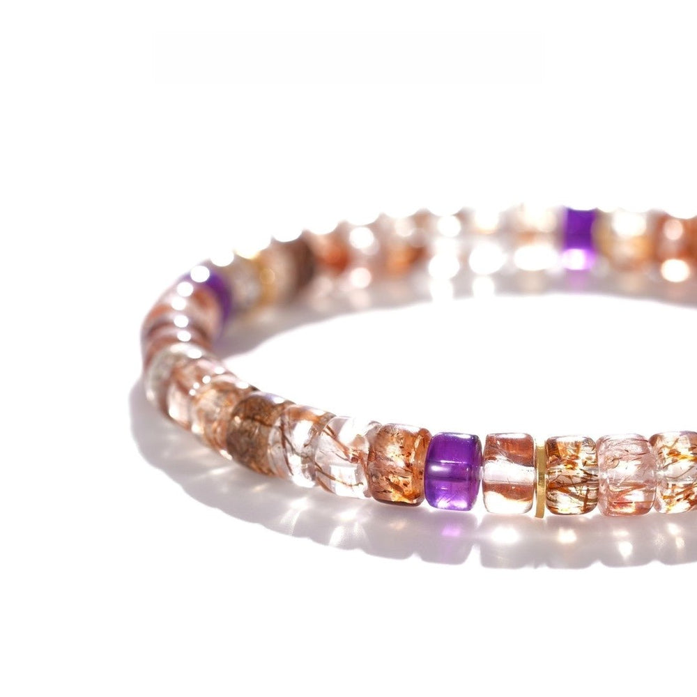 Super Seven Crystal Bracelet — 6mm Natural Gemstone | Shine Your Light - view 3
