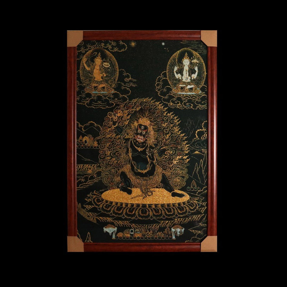 "The Conqueror" Yamantaka Silk Embroidery Thangka (Art for Inner Peace & Wisdom) — view 1