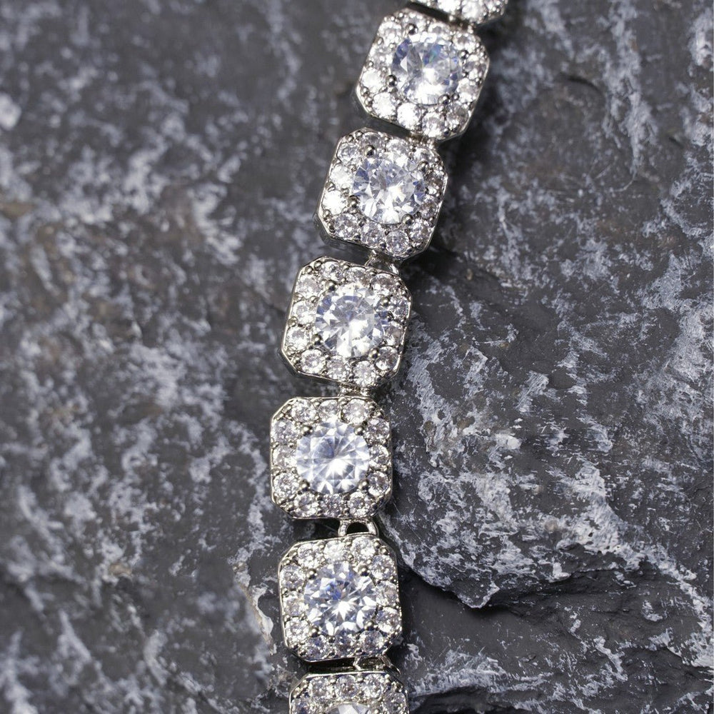 "The Ice Cube" Emerald Cut Tennis Necklace (High-End Premium Series) - view 3